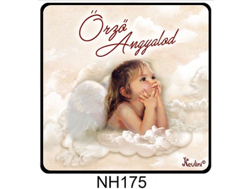 (NH175) Hűtőmágnes 7,5 cm x 7,5 cm - Őrző angyalod – Karácsonyi Ajándékok
